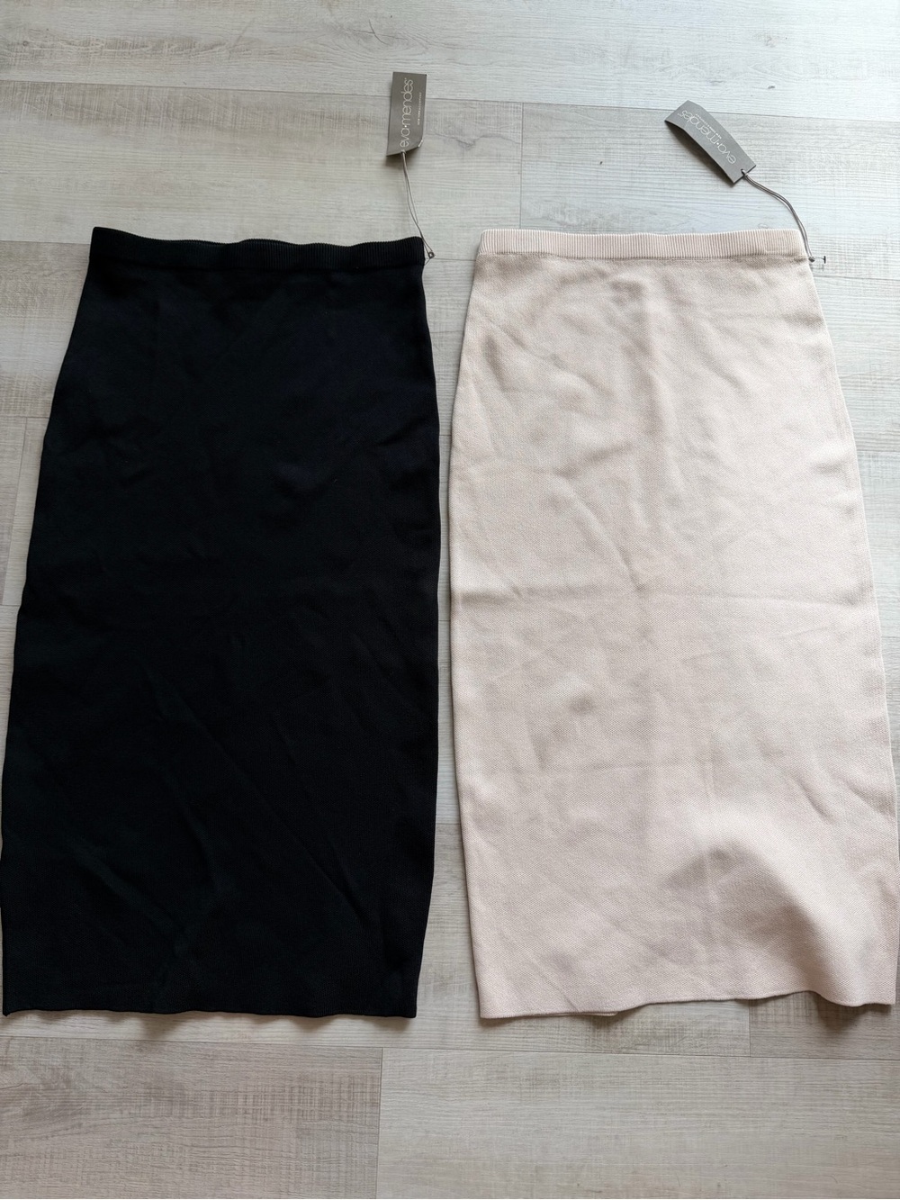 New York & Company Two-Piece Pencil Skirt Set in Black and Cream